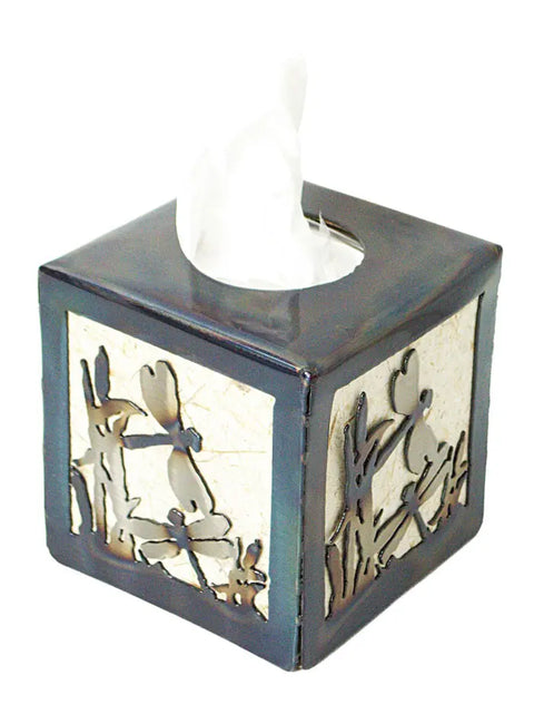 Rustic Dragonfly Tissue Box Cover – Handcrafted Decorative Holder | Made in USA Knights Home Decor  item