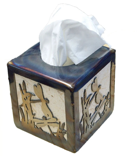 Rustic Dragonfly Tissue Box Cover – Handcrafted Decorative Holder | Made in USA Knights Home Decor  item