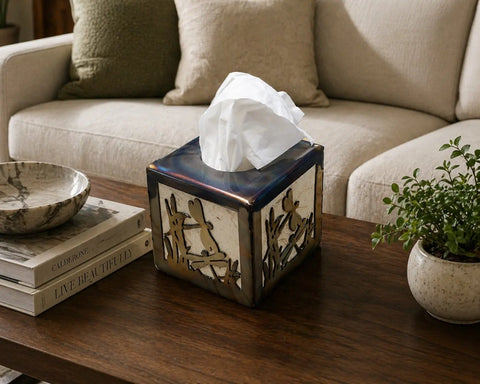 Rustic Dragonfly Tissue Box Cover – Handcrafted Decorative Holder | Made in USA Knights Home Decor  item