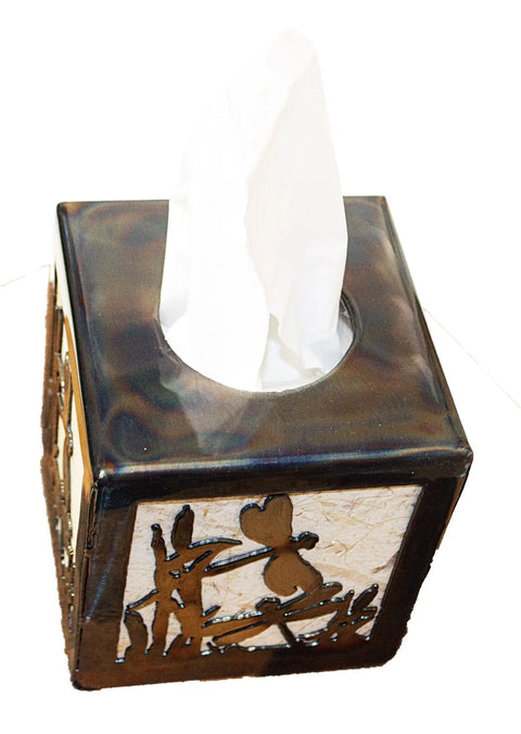 Rustic Dragonfly Tissue Box Cover – Handcrafted Decorative Holder | Made in USA Knights Home Decor  item
