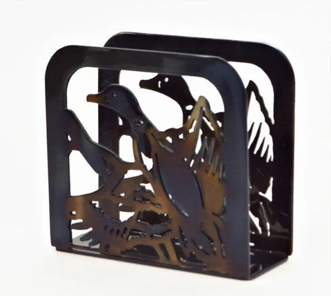 Rustic Duck in Flight Metal Napkin Holder – Handcrafted Table Accessory | Made in USA Knights Home Decor  item