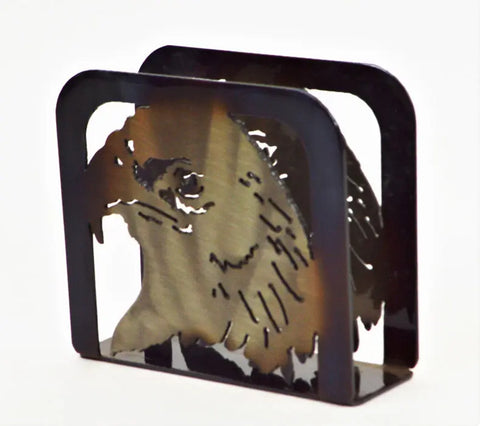 Rustic Eagle Head Napkin Holder – Patriotic Table Organizer | Handcrafted in USA Decorative Accent Knights Home Decor  item