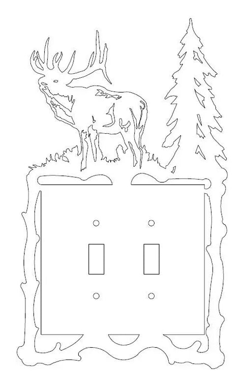 Rustic Elk Silhouette Light Switch Cover – Handcrafted Metal Decor | Made in USA – Cabin Accent Knights Home Decor  item