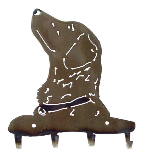 Rustic Gold Labrador Key Holder – Handmade Decorative Plaque for Dog Lovers | Made in USA Home Decor Knights Home Decor  item