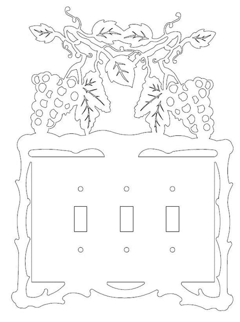 Rustic Grape Cluster Light Switch Cover – Handcrafted Metal Wall Accent | Made in USA Knights Home Decor  item