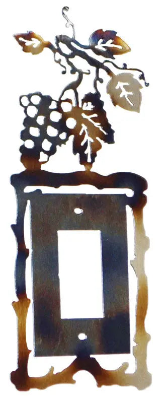 Rustic Grape Cluster Light Switch Cover – Handcrafted Metal Wall Accent | Made in USA Knights Home Decor  item
