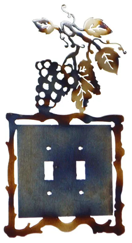 Rustic Grape Cluster Light Switch Cover – Handcrafted Metal Wall Accent | Made in USA Knights Home Decor  item