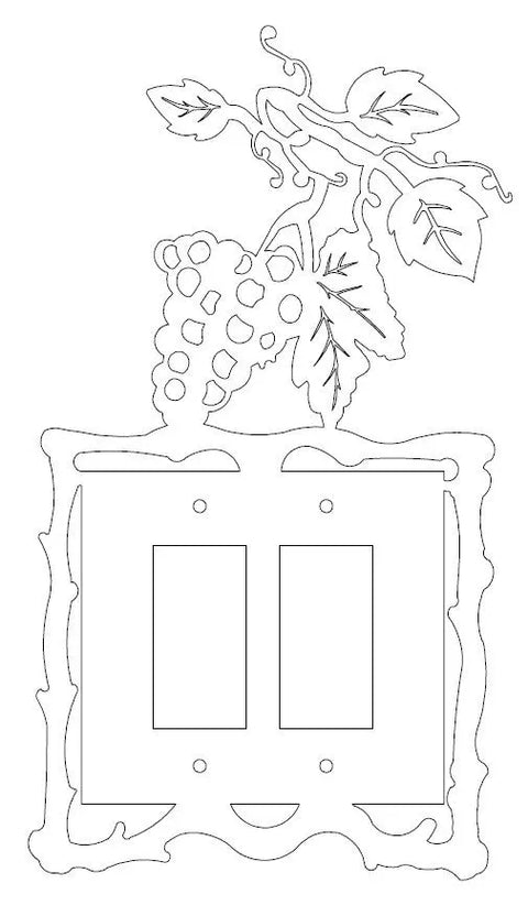 Rustic Grape Cluster Light Switch Cover – Handcrafted Metal Wall Accent | Made in USA Knights Home Decor  item