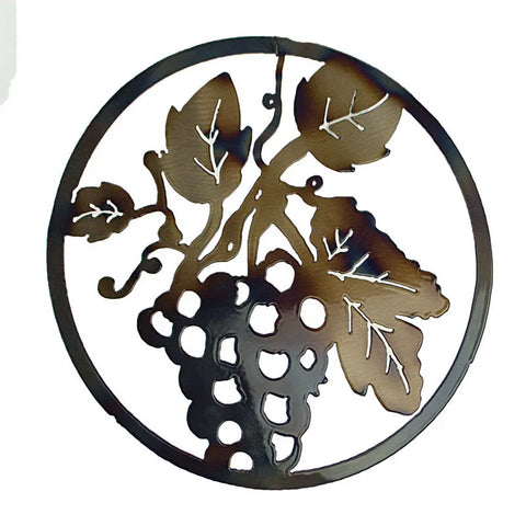 Rustic Grape Cluster Metal Wall Art – Handcrafted Decorative Plaque | Made in USA Knights Home Decor  item