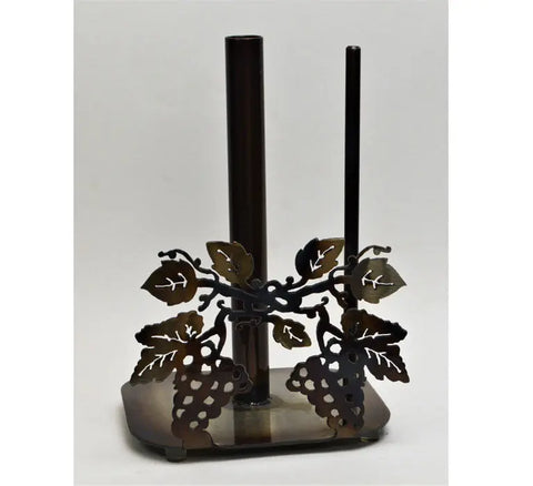 Rustic Grape Cluster Paper Towel Holder – Handcrafted Kitchen Accessory | Made in USA Knights Home Decor  item