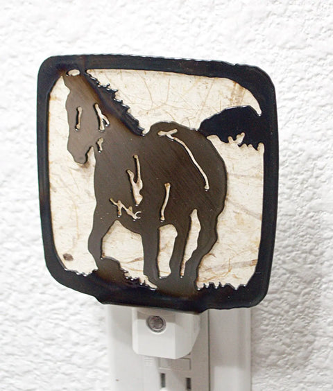 Rustic Horse Night Light – Handmade Soft Glow Lamp for Kids Room | Made in USA Knights Home Decor  item