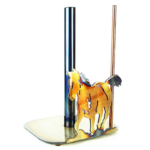 Rustic Horse Paper Towel Holder – Equestrian Kitchen Accessory | Handcrafted in USA Knights Home Decor  item