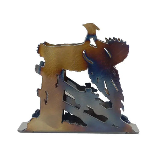 Rustic Metal Pheasant Napkin Holder – Handcrafted Table Decor | Made in USA Knights Home Decor  item