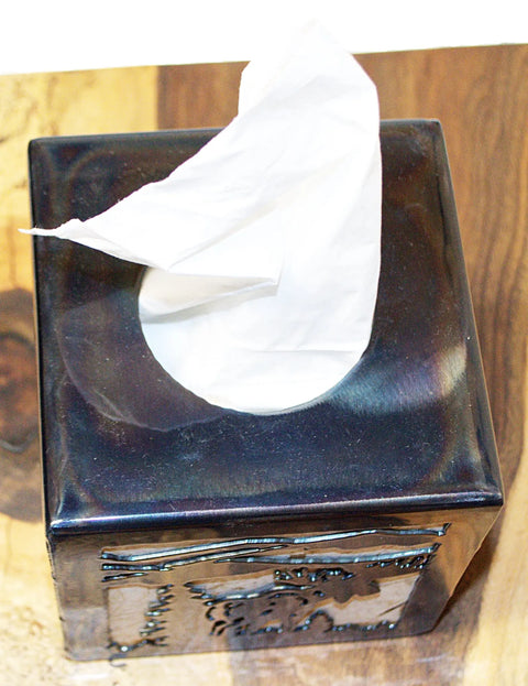 Rustic Moose Tissue Box Cover – Handmade Wildlife Decor for Cabin or Home | Made in USA Knights Home Decor  item