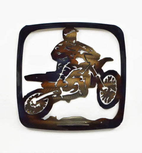 Rustic Motorcycle Hot Pad Trivet – Heat Resistant Kitchen Decor | Handcrafted in USA Knights Home Decor  item