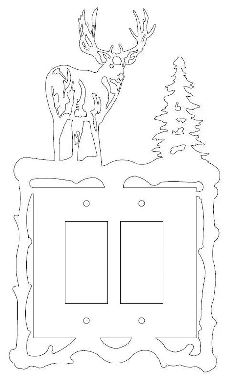 Rustic Mule Deer Light Switch Cover – Handcrafted Metal Art – Cabin Decor Accent | Made in USA Knights Home Decor  item