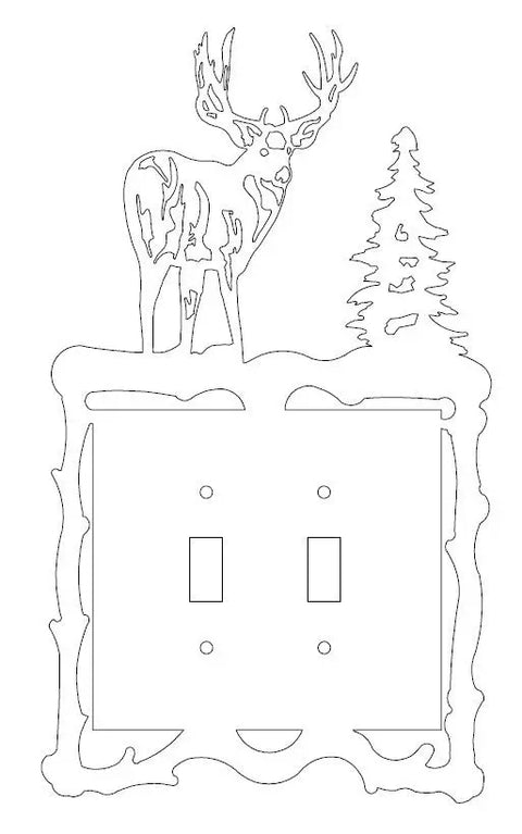 Rustic Mule Deer Light Switch Cover – Handcrafted Metal Art – Cabin Decor Accent | Made in USA Knights Home Decor  item