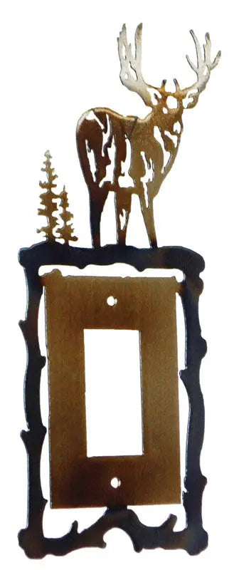 Rustic Mule Deer Light Switch Cover – Handcrafted Metal Art – Cabin Decor Accent | Made in USA Knights Home Decor  item