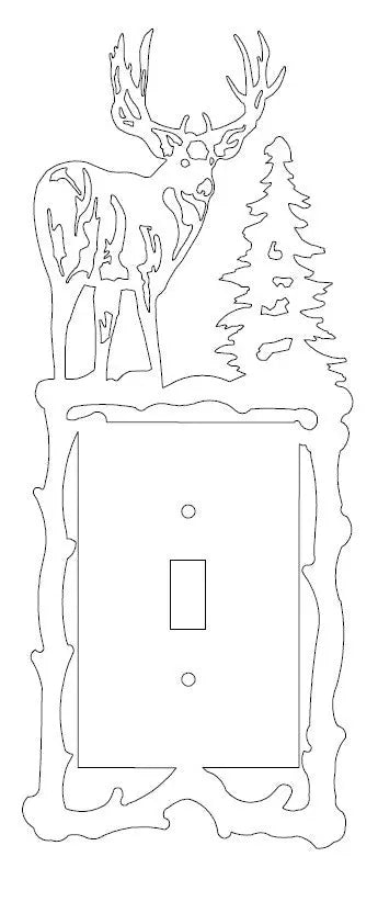 Rustic Mule Deer Light Switch Cover – Handcrafted Metal Art – Cabin Decor Accent | Made in USA Knights Home Decor  item