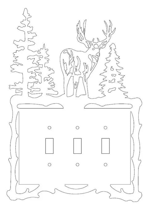 Rustic Mule Deer Light Switch Cover – Handcrafted Metal Art – Cabin Decor Accent | Made in USA Knights Home Decor  item