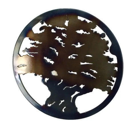 Rustic Olive Tree Metal Wall Art – Handcrafted Circle Decor | Made in USA Knights Home Decor  item