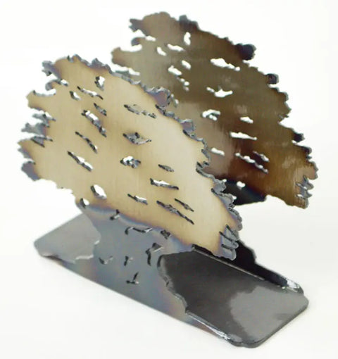 Rustic Olive Tree Napkin Holder – Handcrafted Heat-Treated Metal Design | Made in USA Knights Home Decor  item