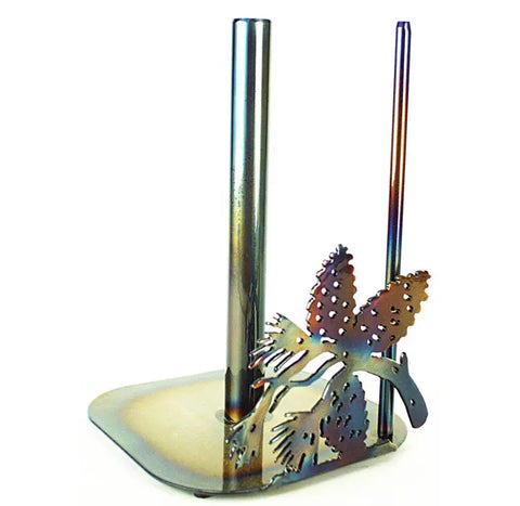 Rustic Pinecone Paper Towel Stand – Handcrafted Kitchen Accessory | Made in USA Knights Home Decor  item
