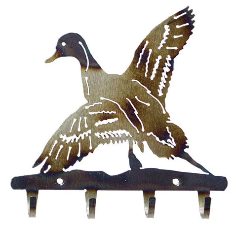 Rustic Pintail Duck Key Holder – Handcrafted Wall Organizer for Entryway | Made in USA Knights Home Decor  item