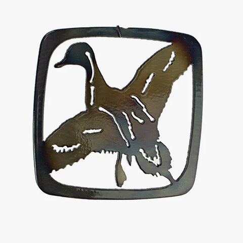 Rustic Pintail Duck Metal Coaster – Handcrafted Drink Holder | Made in USA Knights Home Decor  item