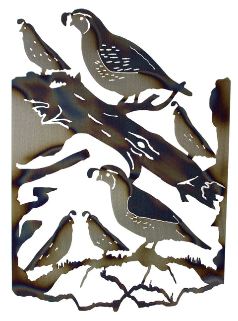 Rustic Quail Metal Accent Table – Handcrafted Steel Side Table for Living Room | Made in USA Knights Home Decor  item
