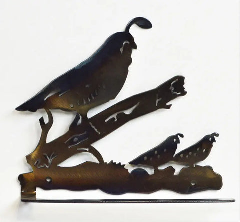 Rustic Quail Metal Hand Towel Holder – Handmade Bathroom Kitchen Rack | Made in USA Knights Home Decor  item