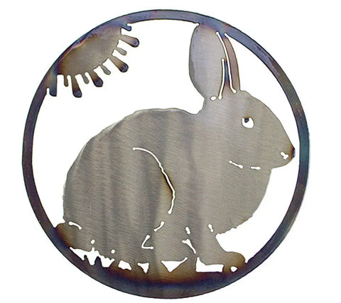 Rustic Rabbit Metal Wall Art – Handmade Metal Decor | Veteran Owned | Made in USA Knights Home Decor  item