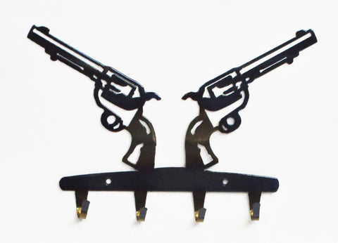 Rustic Revolver Key Rack – Decorative Wall-Mounted Key Holder with 4 Hooks | Made in USA Knights Home Decor  item
