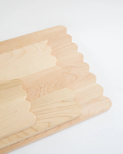 Rustic Scalloped Maple Cutting Board – Handcrafted Kitchen Wood Board | Made in USA Millstream Home  Kitchen + Dining
