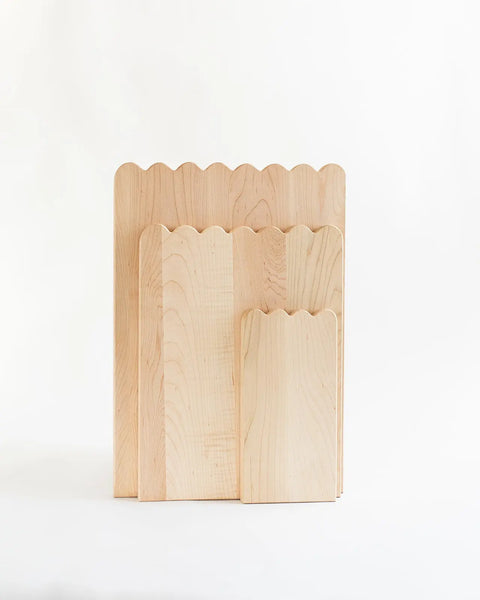 Rustic Scalloped Maple Cutting Board – Handcrafted Kitchen Wood Board | Made in USA Millstream Home  Kitchen + Dining