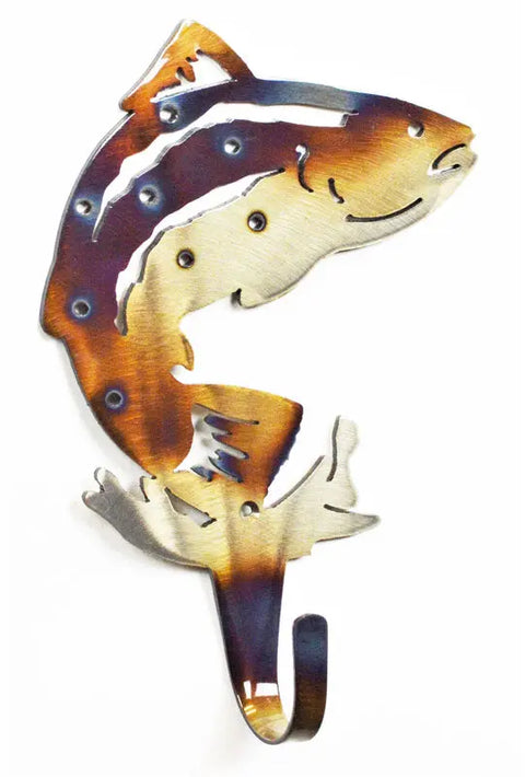 Rustic Steel Trout Coat Hook – Handcrafted Wall Mount Towel Holder | Made in USA Knights Home Decor  item