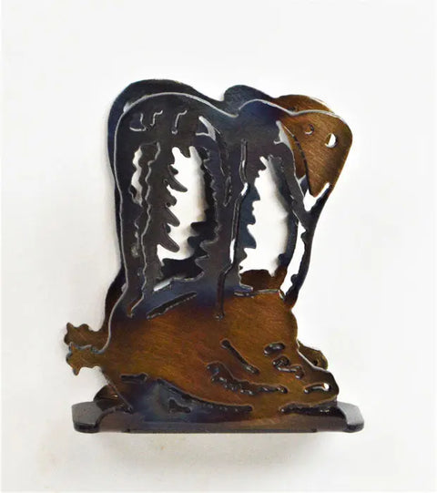 Rustic Western Cowboy Boots Cocktail Napkin Holder – Handmade Tabletop Accessory | Made in USA Knights Home Decor  item