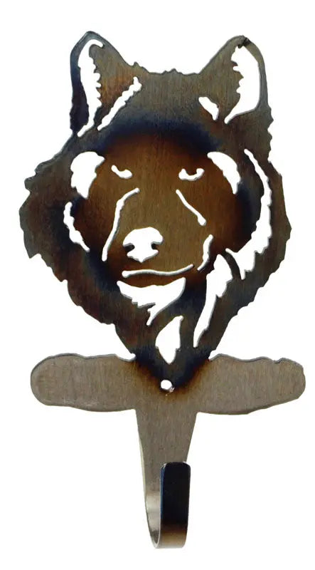 Rustic Wolf Head Wall Hook – Heavy Duty Coat and Towel Hanger | Handcrafted in USA Knights Home Decor  item