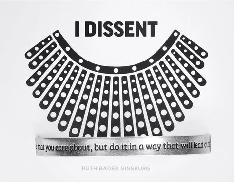 Ruth Bader Ginsburg Inspirational Quotable Cuff Bracelet – Handcrafted Pewter Jewelry | Made in USA Whitney Howard Designs  Cuff Bracelets