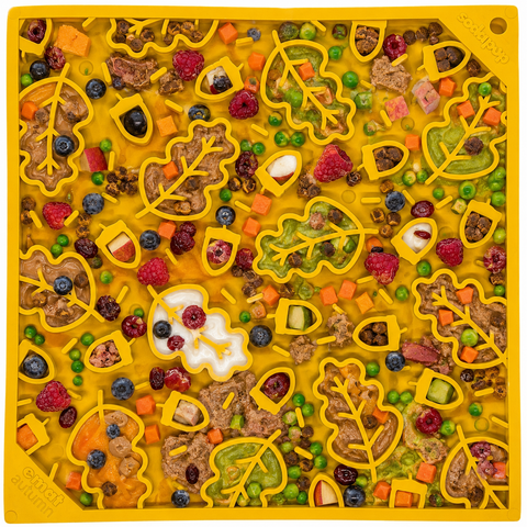 SodaPup Autumn Design Enrichment Lick Mat – Durable Pet Feeding Mat | Made in USA SodaPup  EMAT