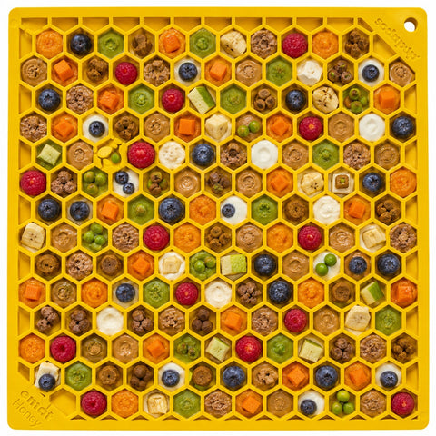 Honeycomb Pattern Pet Lick Mat – Enrichment Treat Tray | Made in USA SodaPup  EMAT