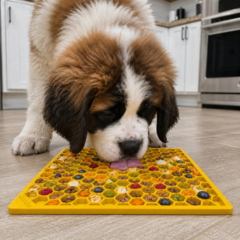 Honeycomb Pattern Pet Lick Mat – Enrichment Treat Tray | Made in USA SodaPup  EMAT