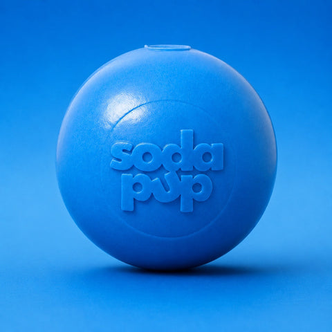 Chew Proof Floating Dog Fetch Ball – Durable Squeaker Toy 3 Inch | Made in USA SodaPup  Rubber Dog Toys