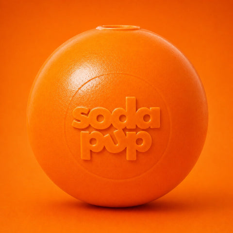Chew Proof Floating Dog Fetch Ball – Durable Squeaker Toy 3 Inch | Made in USA SodaPup  Rubber Dog Toys