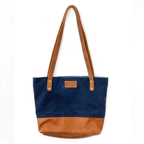 Saco River Canvas Tote Bag – Durable Leather Bottom – Handmade in Maine USA Rogue Industries  Tote Bag
