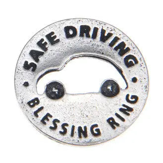 Safe Driving Blessing Ring Charm – Handcrafted Pewter Car Token | Inspirational Gift Made in USA Whitney Howard Designs  Blessing Ring