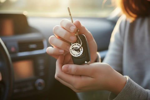 Safe Driving Blessing Ring Charm – Handcrafted Pewter Car Token | Inspirational Gift Made in USA Whitney Howard Designs  Blessing Ring