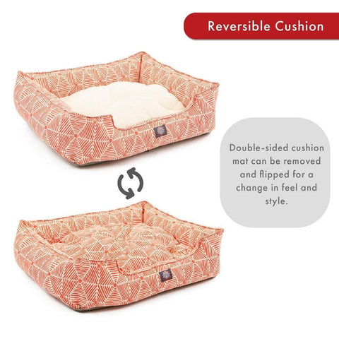 Charlie Plush Pet Lounge Bed 24 Inch – Contemporary Design | Made in USA Majestic Pet 