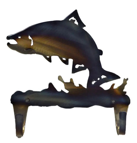 Salmon Jumping Metal Coat and Towel Hook – Rustic Northwest Wall Mount | Made in USA Knights Home Decor  item