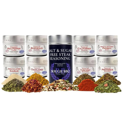 Salt and Sugar Free Gourmet Seasoning Set – 9-Pack Herb Spice Collection | Made in USA Gustus Vitae  Collections & Gift Sets